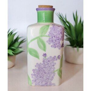 Cordon Bleu BIA Porcelain Lavender Cork Bottle Decor Vintage Cottage